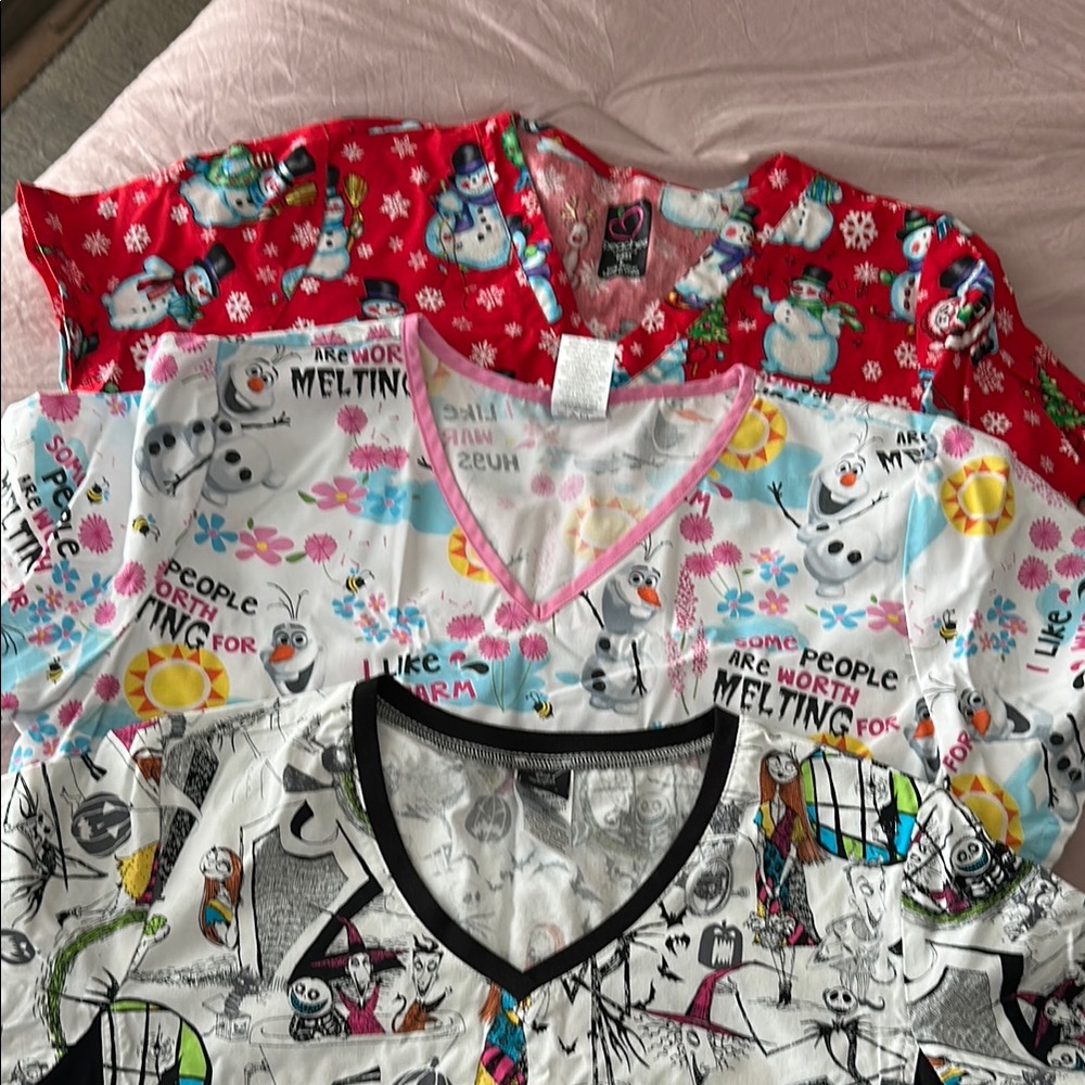 Colorful Women's Scrub Tops